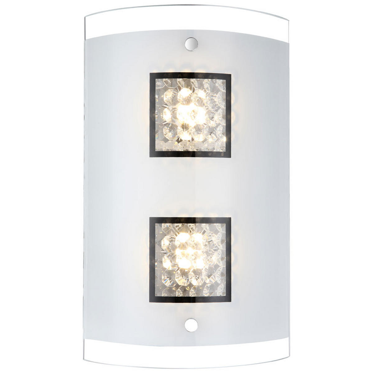 LED WANDLEUCHTE Sterni Silber - Silberfarben, Glas (18/30/6.2cm) - Globo Lighting