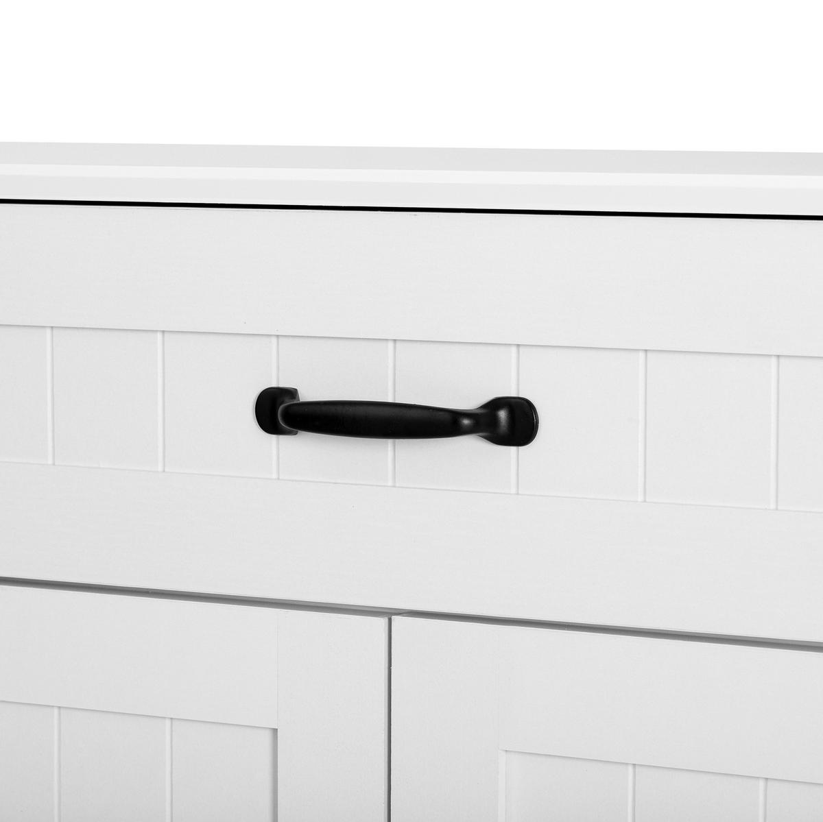 SIDEBOARD mit 3 Türen und 1 Schublade Weiß - Weiß, Holzwerkstoff (107/83.4/40cm) - Meubliv