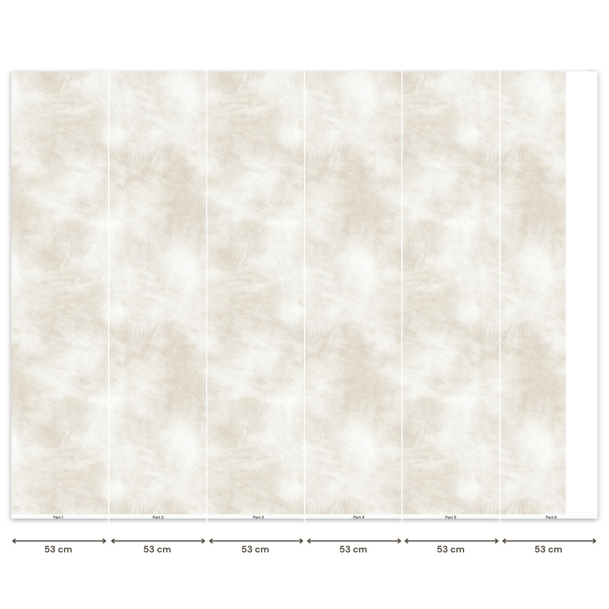 TAPETE - Dezent - Textur - Beige - 300x240 cm - Creme, Papier (300/240cm) - OnlyWow