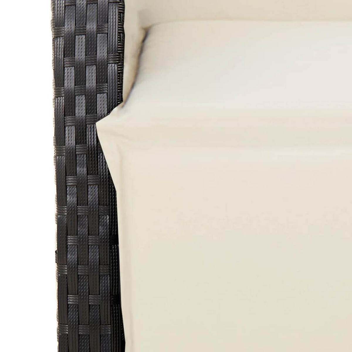 GARTEN-ESSGRUPPE 5-TLG. Mit Kissen Schwarz Poly Rattan - Schwarz, Kunststoff - vidaXL