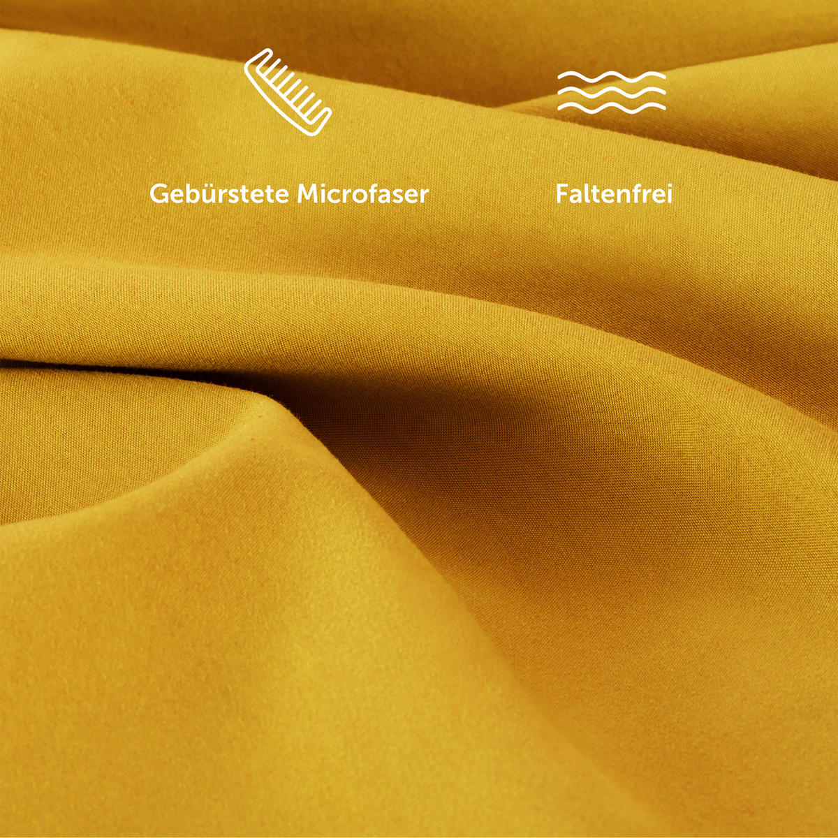 BETTWÄSCHE 3-teilig, 200/200 cm & 2x 80/80 cm, Gelb - Gelb, Textil (200/200cm) - Blumtal