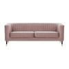 DREISITZER SOFA Slender-Velluto 14 - Flieder, Holz/Textil (201/71/83cm) - SLF24