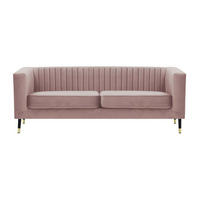 DREISITZER SOFA Slender-Velluto 14 - Flieder, Holz/Textil (201/71/83cm) - SLF24