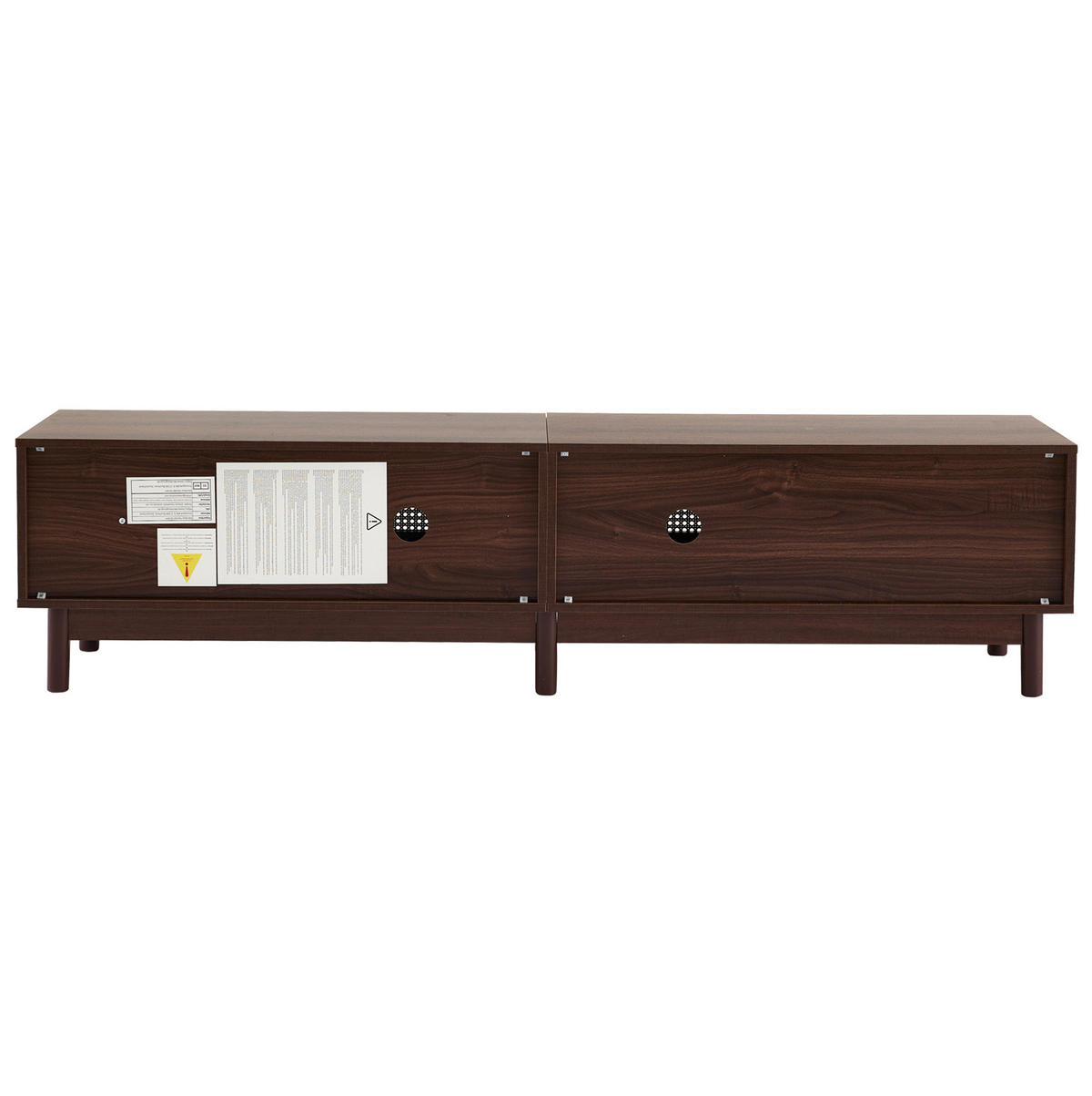 TV-SCHRANK 180/35/44 cm braun Spanplatte mit Rattantüren und 4 Schubladen - Rotbraun, Holzwerkstoff (180/44/35cm) - OKWISH