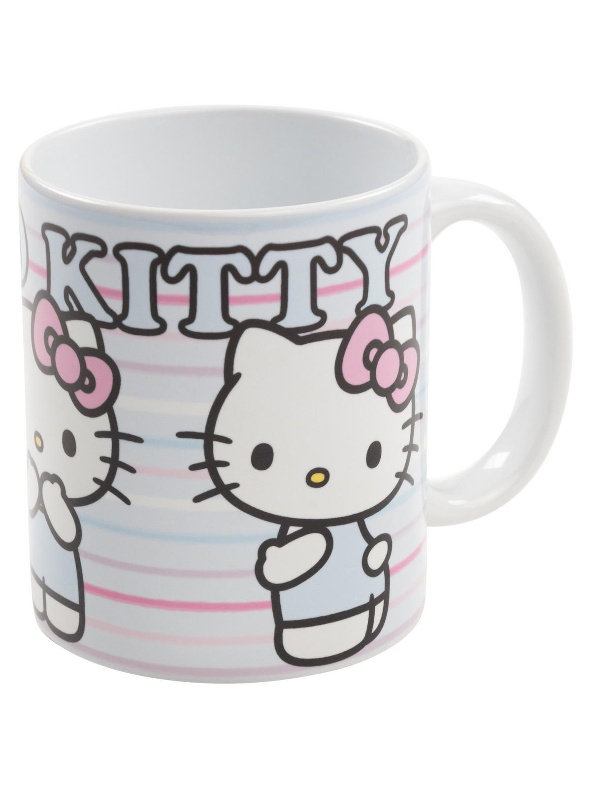 KAFFEEBECHER Hello Kitty Streifen Blau 320 ml - Blau, Keramik (0.32L) - Hello Kitty