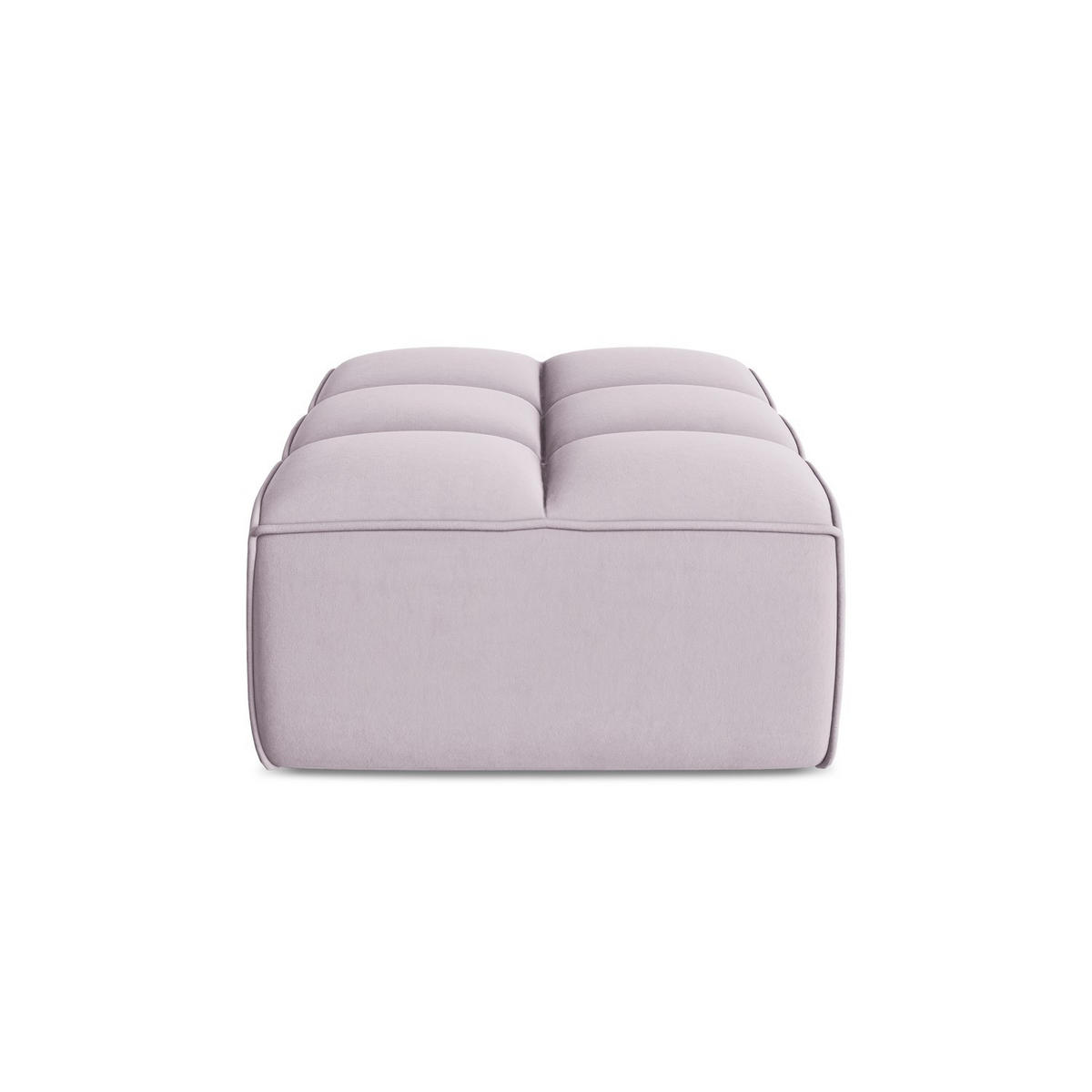 POUF Samt Stoff Violett - Lila/Flieder, Kunststoff/Textil (80/43/93cm) - LaMiaSofa