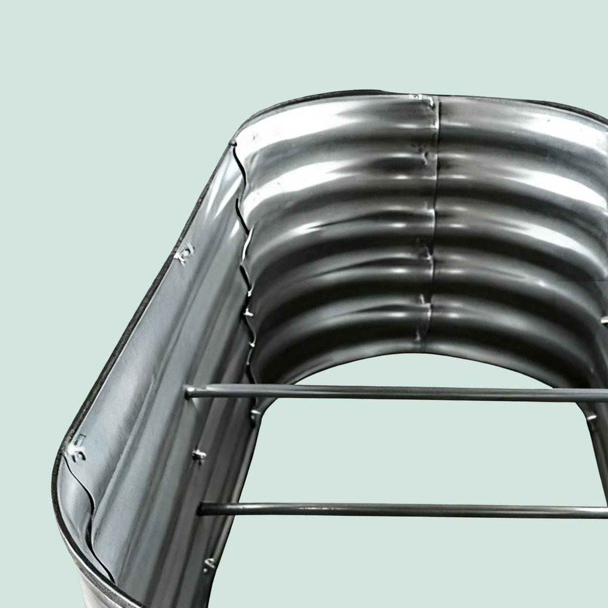 HOCHBEET - Silberfarben, Metall (150/45/60cm) - Relaxdays