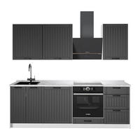 KUCHYNKA Fame-Line, Tmavo-sivá/biely, 230 cm, AP Marble - biela/tmavosivá, kompozitné drevo (230/82/60cm) - Vicco