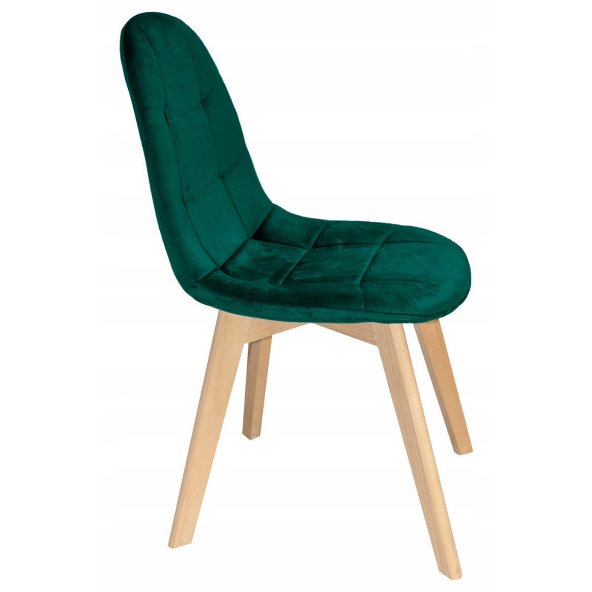 STUHL Colin - grün - Smaragdgrün/Buchefarben, Holz/Kunststoff (43/81/54cm) - JuMi