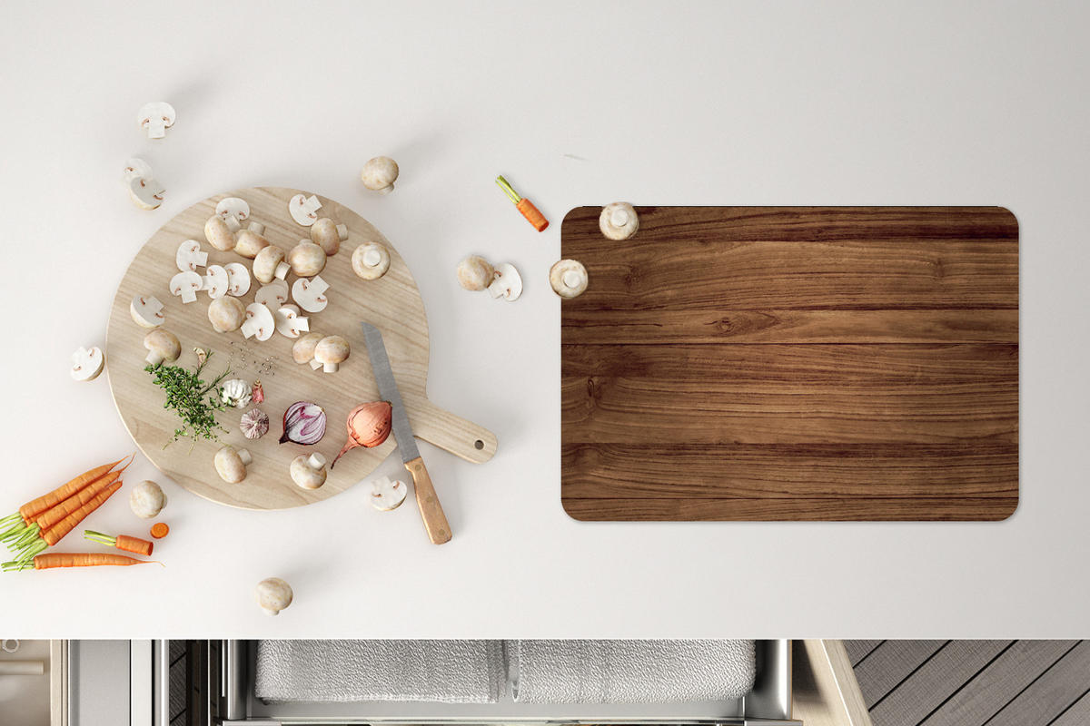 PLATZSETS 6er-Set Holzoptik - Braun 45x30 cm Tischset - Teakfarben, Kunststoff (0.3/45/30cm) - MuchoWow