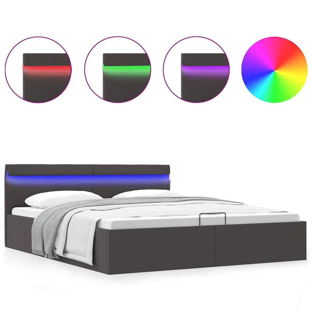 METALLBETT Ibarra 168/211 cm - Dunkelgrau, Metall (160/200cm) - Nettlife