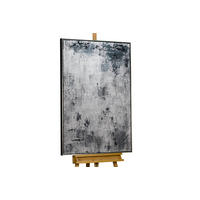 ACRYLBILD HANDGEMALT Grau 83/123 cm - Schwarz/Grau, Textil (83/123cm) - KUNSTLOFT
