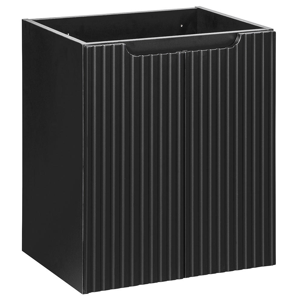WASCHBECKENSCHRANK Newport-56 - Schwarz, Holzwerkstoff (50/57/39cm) - Lomado