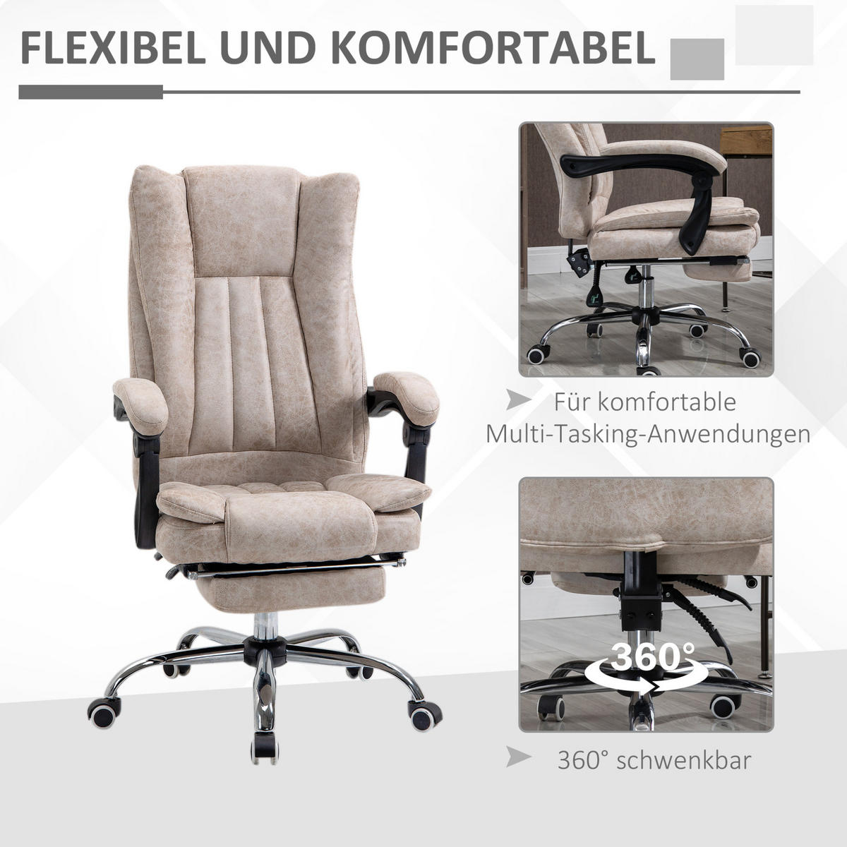 DREHSTUHL, ergonomisch, höhenverstellbar, 63/71/110-118 cm, beige - Beige, Kunststoff (71/118/63cm) - Redom