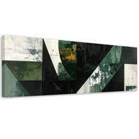 LEINWANDBILD 3D und geometrisch 150x50cm - Grün, Textil (150/50cm) - Feeby