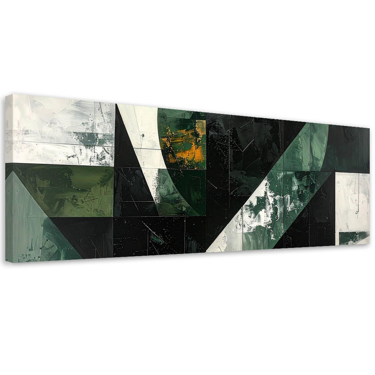 LEINWANDBILD 3D und geometrisch 150x50cm - Grün, Textil (150/50cm) - Feeby