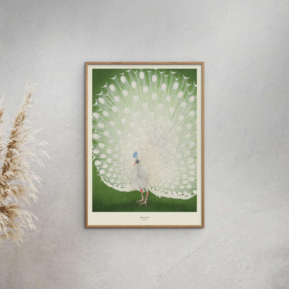 POSTER mit Rahmen A.P. Atelier - Peacock - Eichefarben/Grün, Holz/Papier (50/70cm) - Poster&Frame
