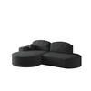 ECKSOFA Girona Mit Schlaffunktion - Schwarz, Holzwerkstoff/Textil (278/179cm) - Fun Möbel