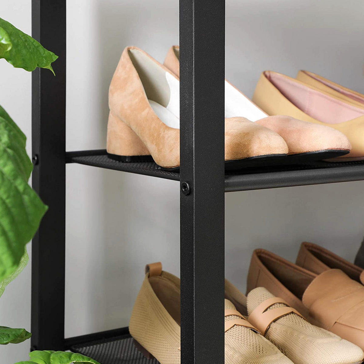 SCHUHREGAL - Schwarz, Holzwerkstoff (30/93/100cm) - Hansiro