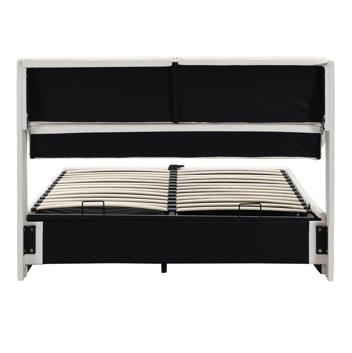 POLSTERBETT 140/200 cm mit hydraulischem Bettkasten, 3 Schubladen und verstellbarem Kopfteil aus Samt, Beige - Beige, Textil (140/200cm) - Redom