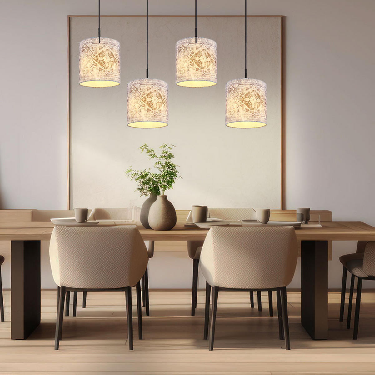 HÄNGELEUCHTE GABRIELE Metall Grau - Grau, Metall (100/20/150cm)