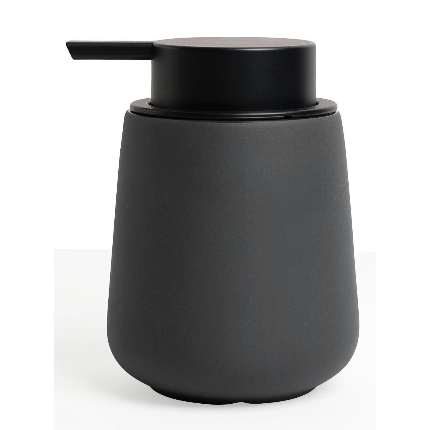 SEIFENSPENDER Keramik Grau 350 ml - Schwarz, Keramik (9.2/12.5/9.2cm)