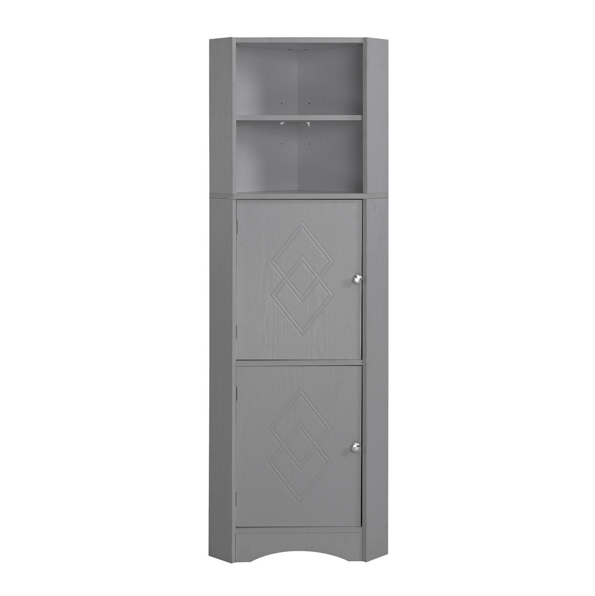 HOCHSCHRANK 36,5/36,5/155 cm aus Holzwerkstoff mit verstellbarem Einlegeboden Grau - Grau, Holzwerkstoff (36.5/155/36.5cm) - Modenvie
