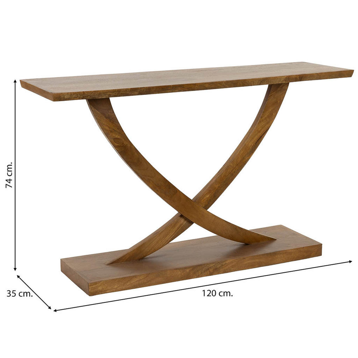 KONSOLENTISCH aus Holz, braun, 120x35x74cm - Braun, Holz (35/120/74cm) - Wanderlust