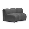 SOFAELEMENT Chenille Stoff Grau - Dunkelgrau/Schwarz, Holzwerkstoff/Kunststoff (147/70/89cm) - Makamii