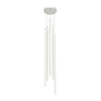 LED-HÄNGELEUCHTE Stelo Komposition - Weiß, Metall (16/16/160cm) - Lumicom