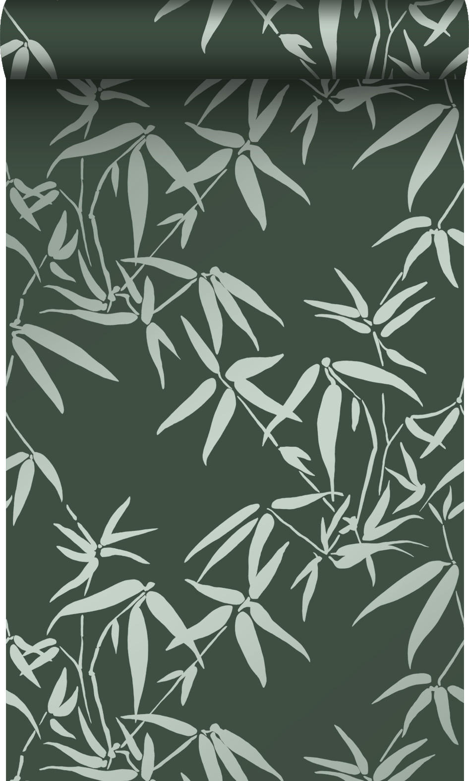 TAPETE Bambusblätter 53 cm x 10.05 m - Grün, Papier (53/1000cm) - Origin Wallcoverings