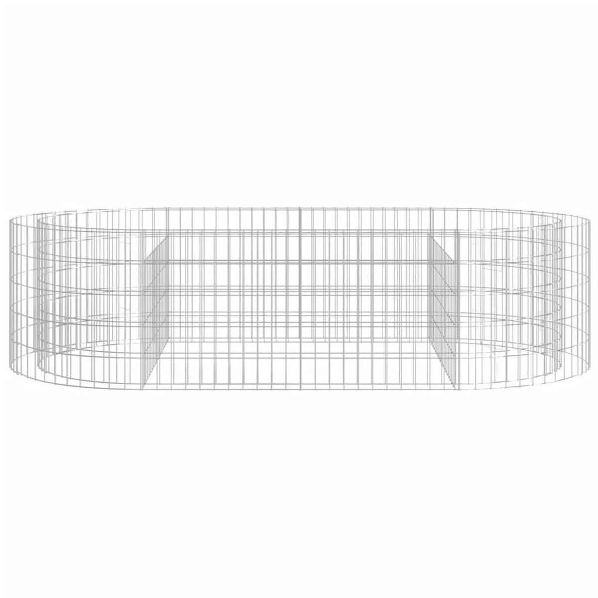 GABIONEN-HOCHBEET Verzinktes Eisen 200/100/50 Cm - Silberfarben, Metall (200/50/100cm) - vidaXL