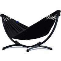 HÄNGEMATTE mit Gestell, Metall, Schwarz, einfache Montage - Schwarz, Metall (98/110/250cm) - Potenza