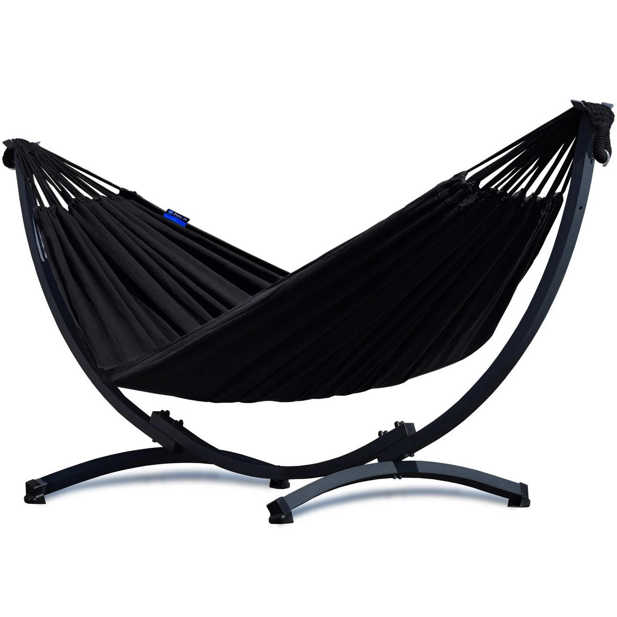 HÄNGEMATTE mit Gestell, Metall, Schwarz, einfache Montage - Schwarz, Metall (98/110/250cm) - Potenza