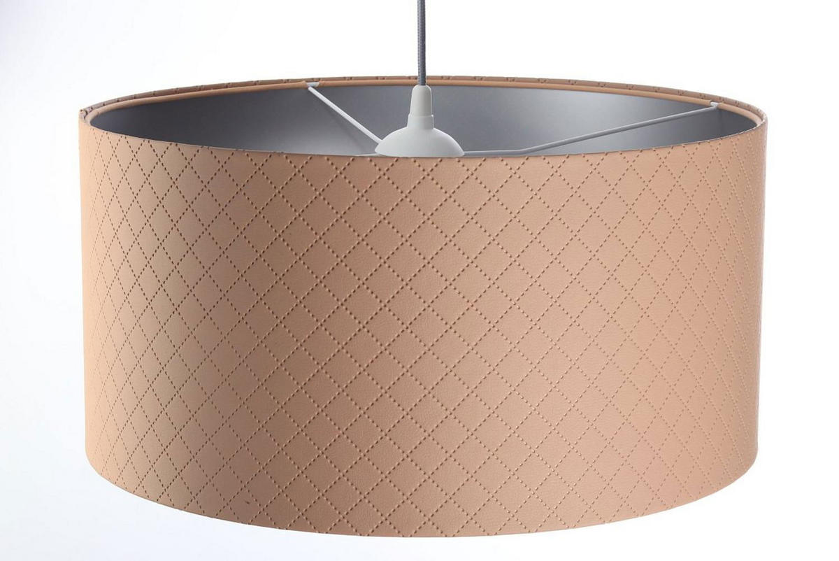 HÄNGELEUCHTE Silber 50/25 cm - Beige/Silberfarben, Kunststoff (50/0.8/25cm) - ONZENO