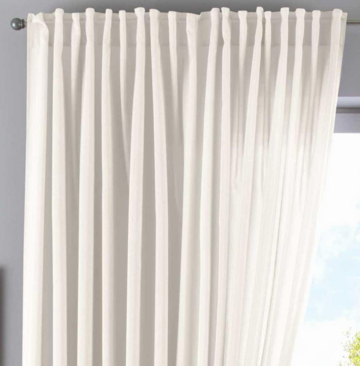SCHLAUFENGARDINE »Jena« HxB 250x300 cm Creme - Creme, Textil (300/250cm) - Gardinenbox