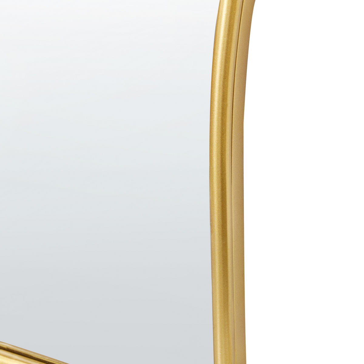 WANDSPIEGEL gold Metall 45/52 cm Noth - Goldfarben, Metall (45/53/3cm) - Beliani