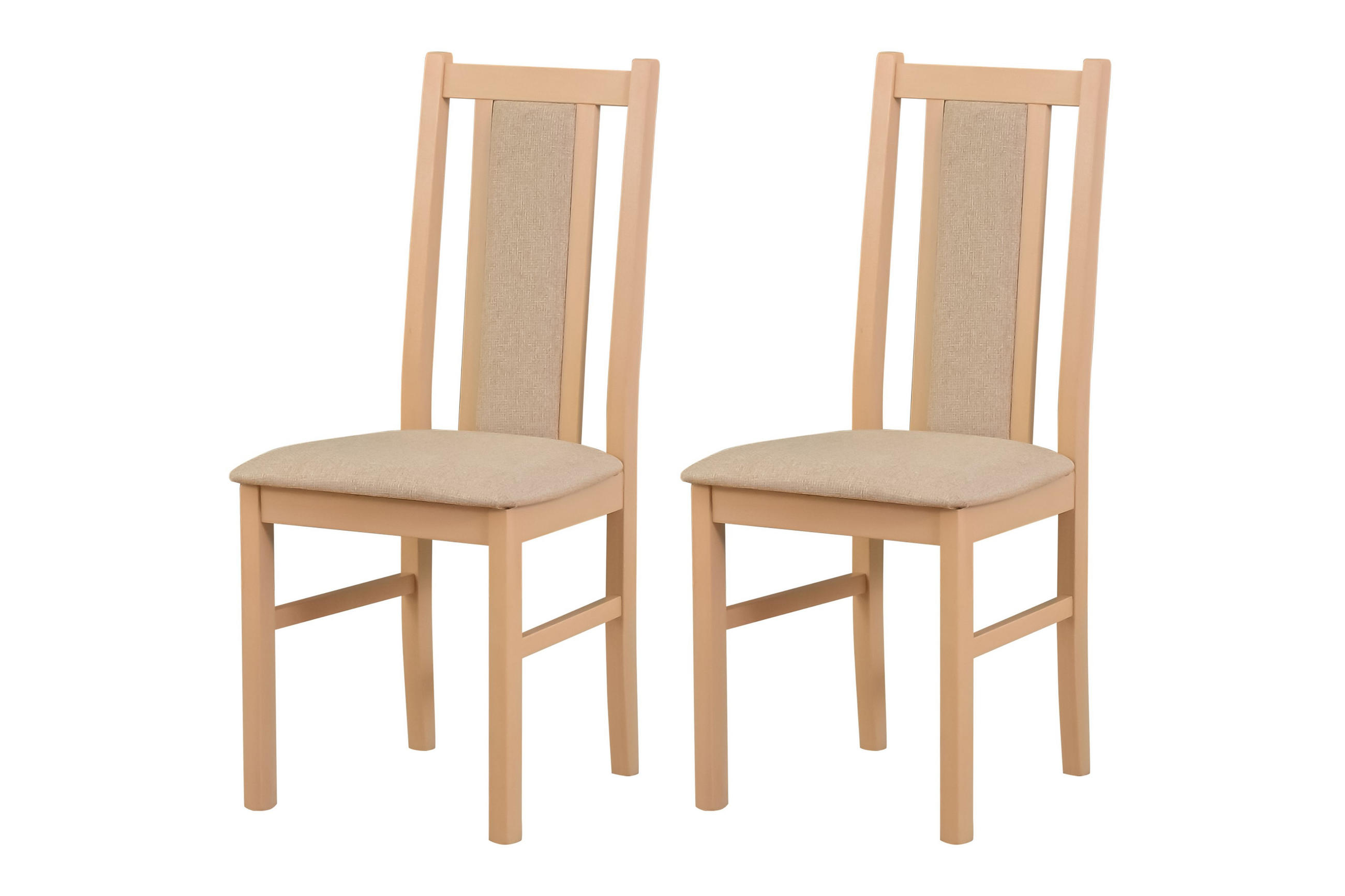 ESSZIMMERSTUHL - 2er-Set Bos 14 sonoma barrel 09 - Taupe/Sonoma Eiche, Holz (43/94/40cm) - Leaf Design