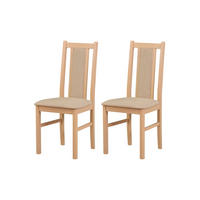 ESSZIMMERSTUHL - 2er-Set Bos 14 sonoma barrel 09 - Taupe/Sonoma Eiche, Holz (43/94/40cm) - Leaf Design