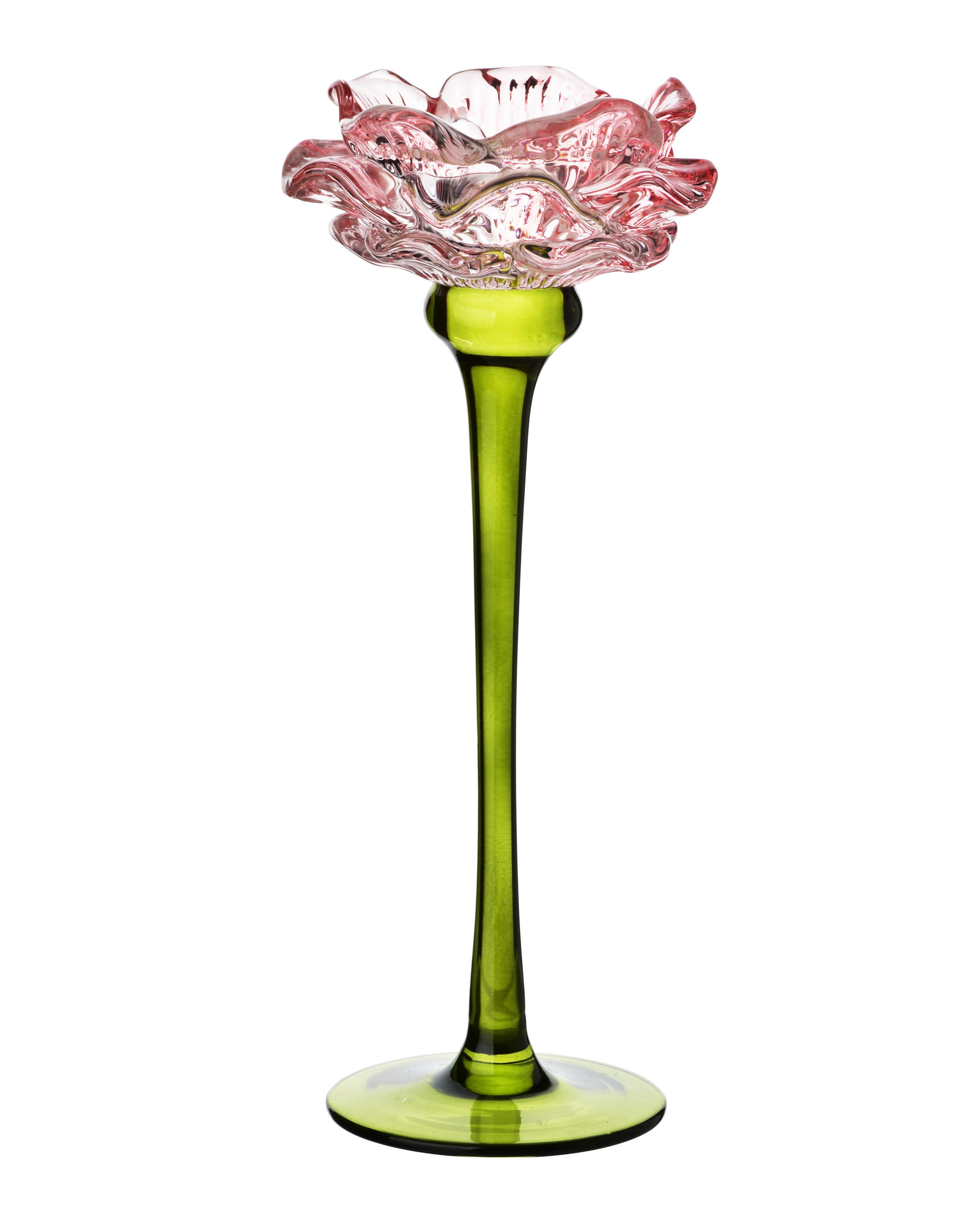 KERZENHALTER Julietta rosa 10/10/24.5 cm Glas - Rosa, Glas (10/24.5/10cm) - Mondex