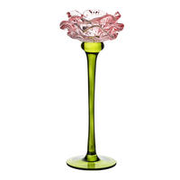 KERZENHALTER Julietta rosa 10/10/24.5 cm Glas - Rosa, Glas (10/24.5/10cm) - Mondex