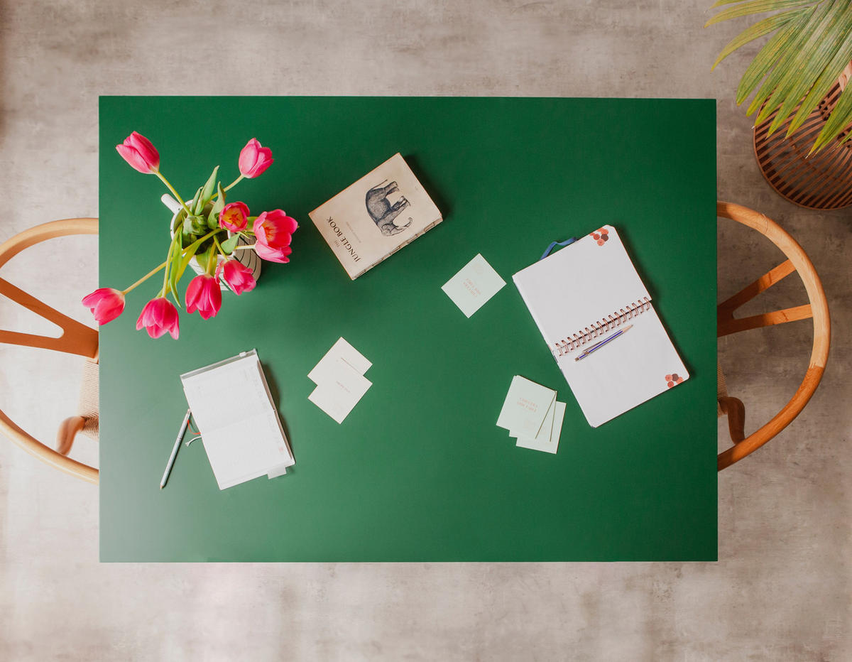 ESSTISCH Rechteckiger mit laminiertem 3 cm in Grün, 90/120 cm - Grün, Holzwerkstoff (90/120/75cm) - RNT By Really Nice Things