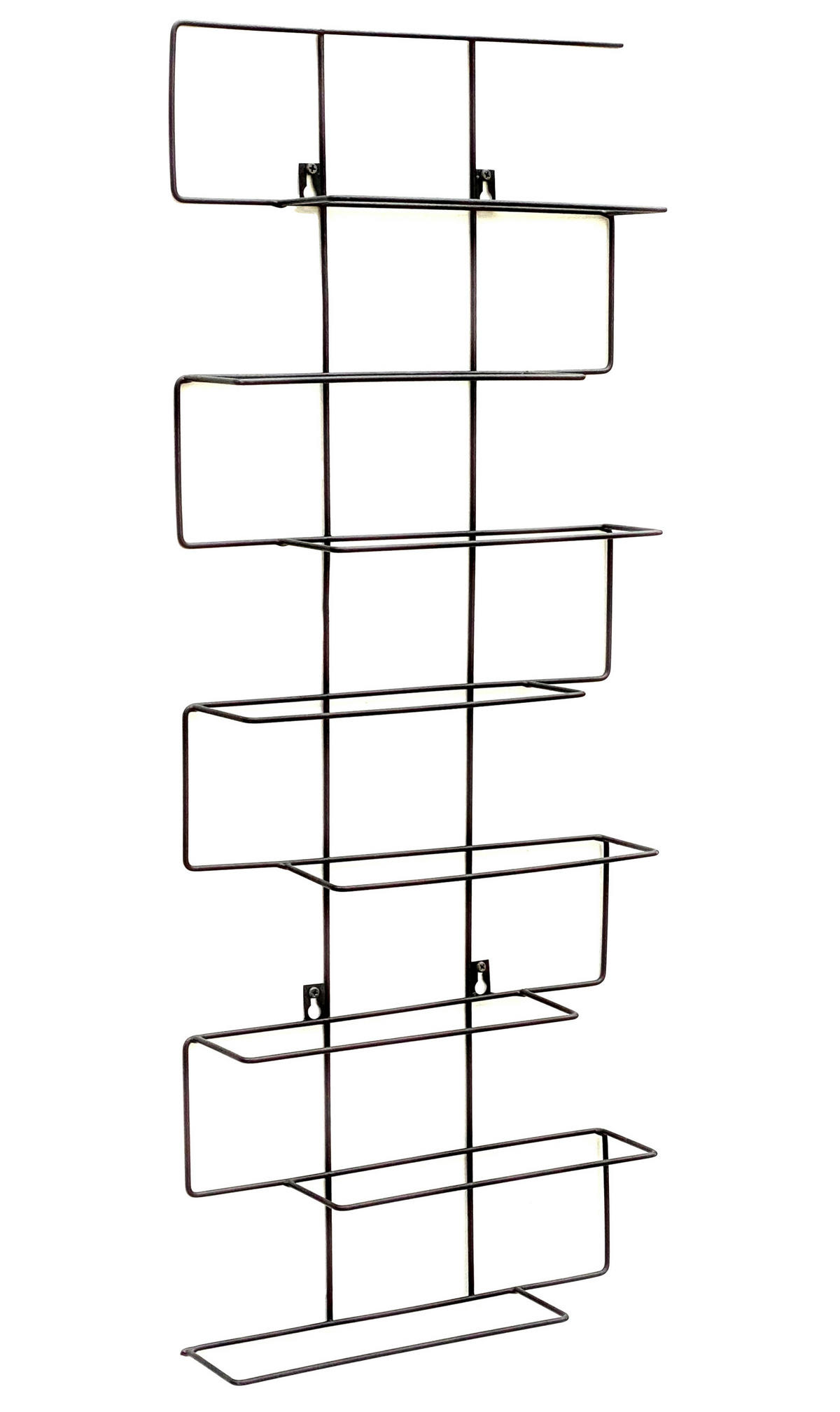WEINREGAL für 8 Flaschen Metall Schwarz Wand 96135 - Schwarz, Metall (33/84/7.5cm) - DanDiBo