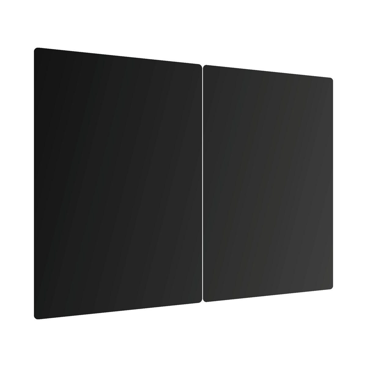 GLAS Herdabdeckplatte Classic Black 2 Stück - 52x30cm - Schwarz, Glas (60/52/0.7cm) - ALLboards