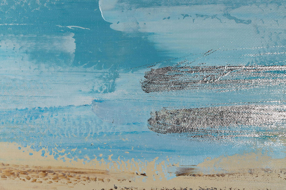 ÖLGEMÄLDE 140/70 cm - Blau/Grau, Holz/Textil (2.2/70cm) - KUNSTLOFT