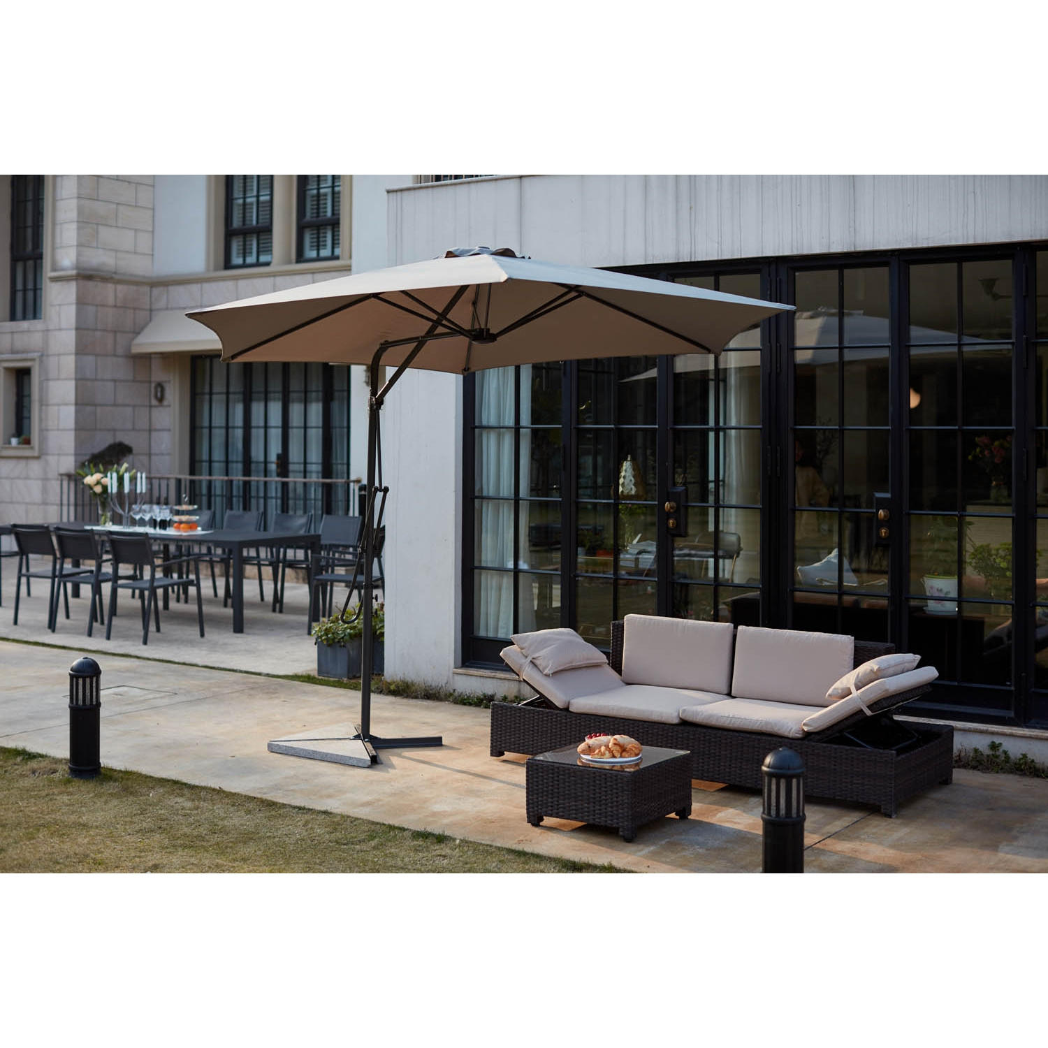 Concept Usine Sonnenschirm Grau 294x294 cm