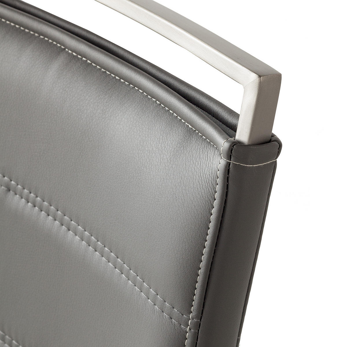 FREISCHWINGER-SET - Kunstleder - Grau, Kunststoff/Metall (42/102/56cm) - home24