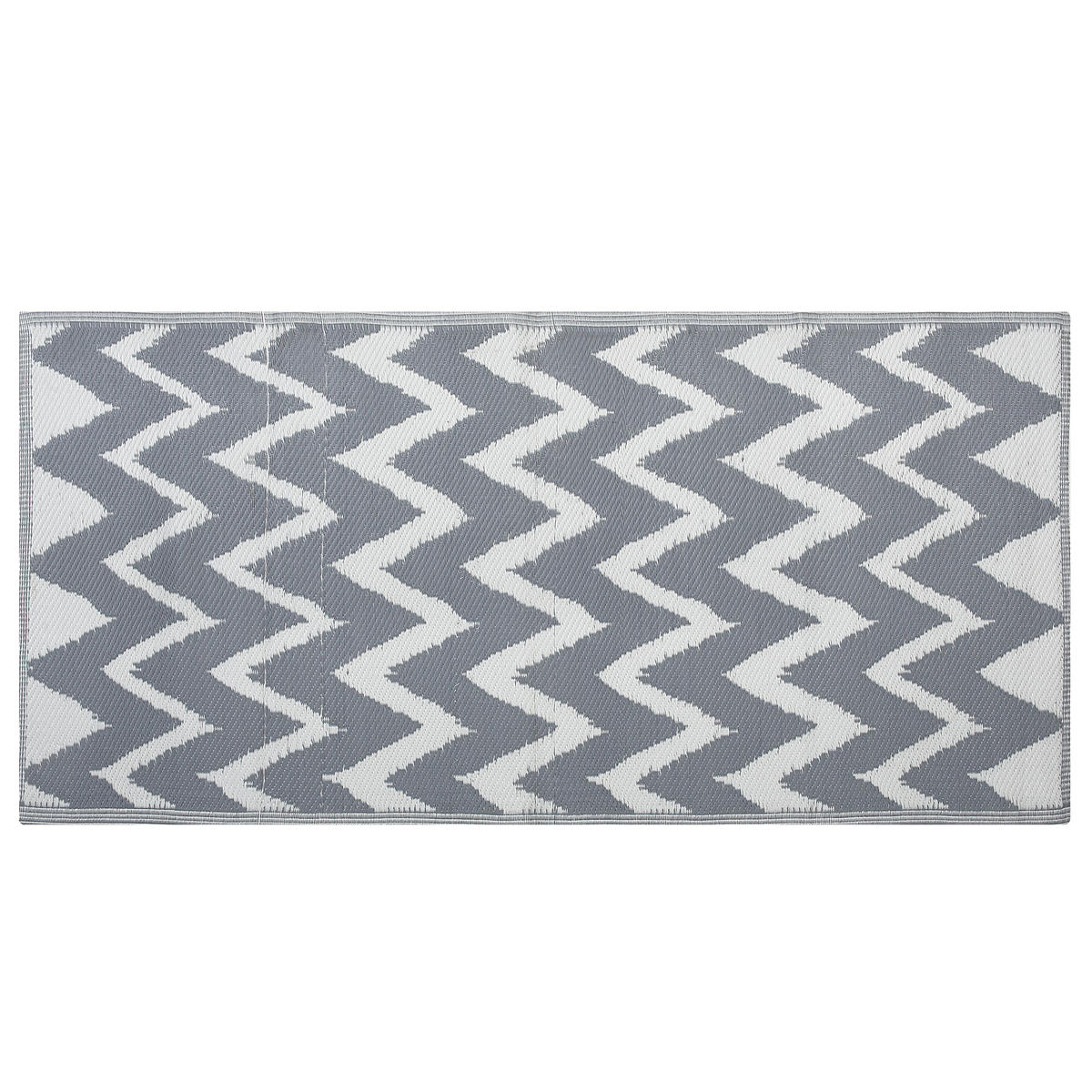 OUTDOOR-TEPPICH Sirsa 180/90 cm - Grau, Kunststoff (90/180cm) - Beliani