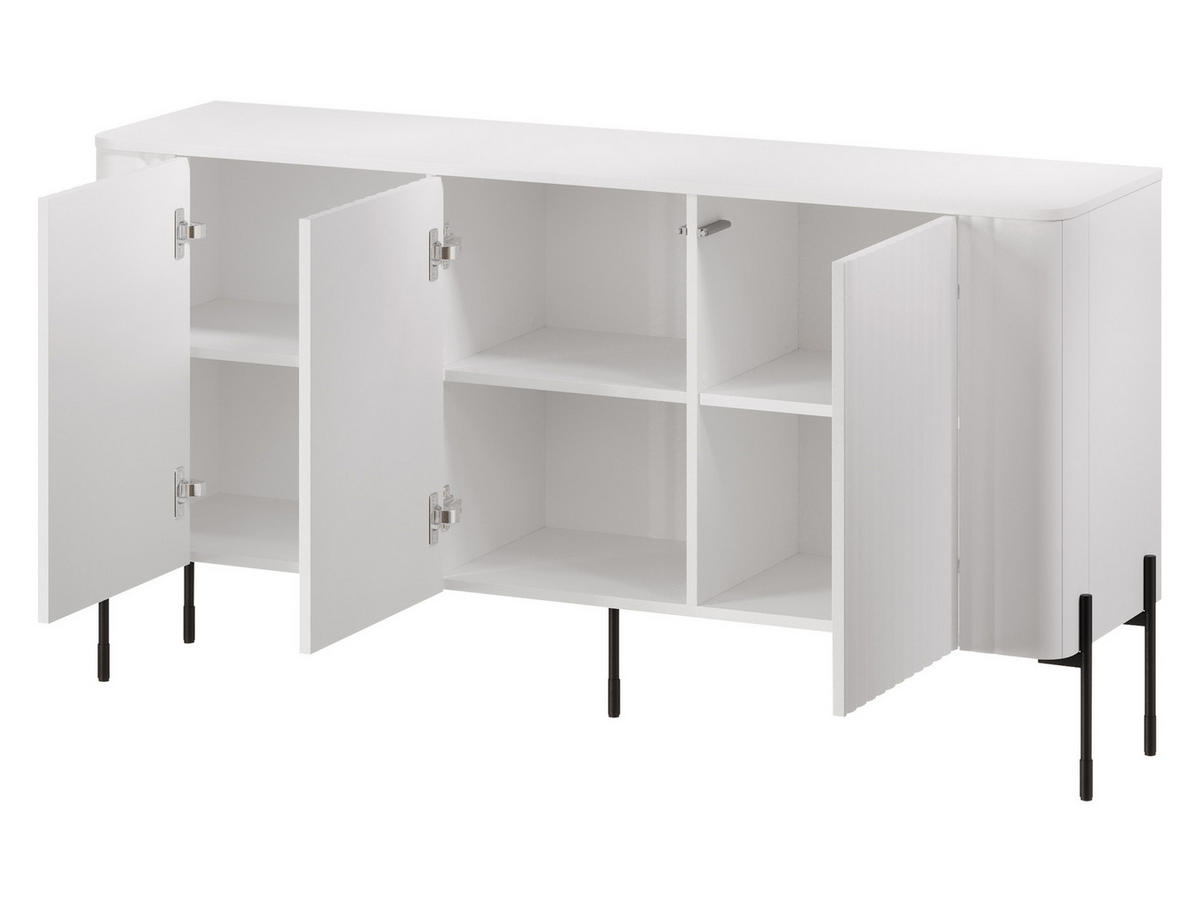 KOMMODE Vera 150 - Eichefarben/Schwarz, Holzwerkstoff/Metall (150/80/40cm) - MIRJAN24