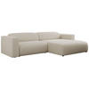 ECKSOFA PASADENA Beige Bouclé - Rechts Seite - Beige/Schwarz, Kunststoff/Textil (180/288cm) - MKS